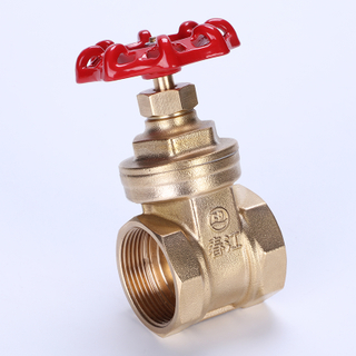 Chinese supplier sells high quality forged brass gate valve with red handle